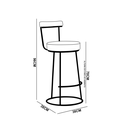 Ver imagem 4 de Banqueta Alta Cozinha Área Gourmet Bancada 70cm Encosto Industrial Aço Kit 2 Ziria Pu S02 - D’Rossi