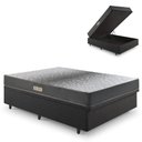 Ver imagem 1 de Base Box Baú 138x188 Linho  com Colchão Dual Firm Espuma Ecoflex