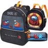 Kit Mochila De Costas + Lancheira + Estojo Among Us Pacific The Skeld Preto - 1