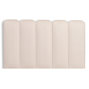 Ver imagem 3 de Cabeceira Solteiro Modulada Arredondada Cama Box Suede Creme