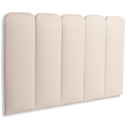 Ver imagem 1 de Cabeceira Solteiro Modulada Arredondada Cama Box Suede Creme