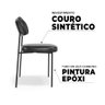 Kit 6 Cadeiras Fixa Stela Courino Preto Recepção - Vallisa Decor - 7