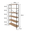 Ver imagem 7 de Estante C/06 Prateleiras 186x80x33cm Tub Tueh1886 Lâmina Mel - Est.preta Lâmina Mel / Est.preta