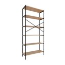 Ver imagem 6 de Estante C/06 Prateleiras 186x80x33cm Tub Tueh1886 Lâmina Mel - Est.preta Lâmina Mel / Est.preta