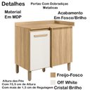 Ver imagem 2 de Armario Aereo e Balcao Canto 16984x16990 Freijo Off White Cristal Nicioli