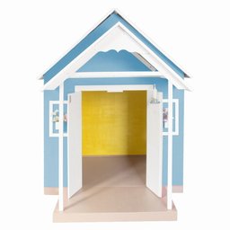 Casinha de Brinquedo Artesanal Mdf com Telhado Branco/azul L12 - Gran Belo Casinha Infantil - 7
