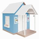 Ver imagem 2 de Casinha de Brinquedo Artesanal Mdf com Telhado Branco/azul L12 - Gran Belo Casinha Infantil