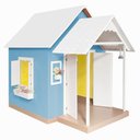 Ver mais imagens de Casinha de Brinquedo Artesanal Mdf com Telhado Branco/azul L12 - Gran Belo Casinha Infantil
