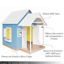 Ver imagem 3 de Casinha de Brinquedo Artesanal Mdf com Telhado Branco/azul L12 - Gran Belo Casinha Infantil
