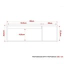 Ver mais imagens de Conjunto de Banheiro Balcão Suspenso Bn3601 S- Cuba 80cm e Armário C- Espelho Bn3608 Branco -