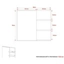Ver imagem 7 de Conjunto de Banheiro Balcão Suspenso Bn3601 S- Cuba 80cm e Armário C- Espelho Bn3608 Branco -