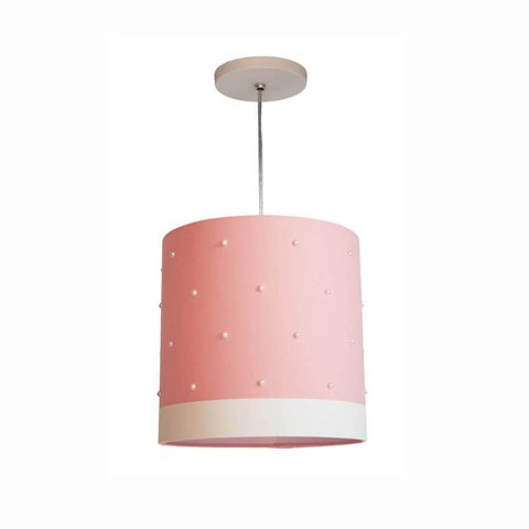 Lustre Pendente Infantil Pérolas - 25x25 Rosa