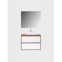 Ver imagem 4 de Gabinete para Banheiro com Cuba e Armario 80cm Mdf Freijo com Branco Dubai - On Móveis