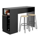 Ver imagem 2 de Bancada Ilha de Cozinha 136x92cm Preto 0535