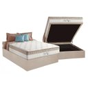 Ver imagem 1 de Cama Box Baú Casal: Colchão Molas Anjos Superlastic King Best + Base CRC Suede Clean(138x188)