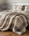 Ver imagem 2 de Colcha Digital Elegance Queen Xadres Taupe