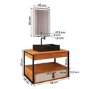 Ver imagem 3 de Gabinete Harley Cuba Torneira Espelho Retangular Led 50cm Nature/off White