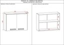 Ver imagem 3 de Armário Aéreo Cozinha Multiuso 2 Portas Amestista Kits Paraná