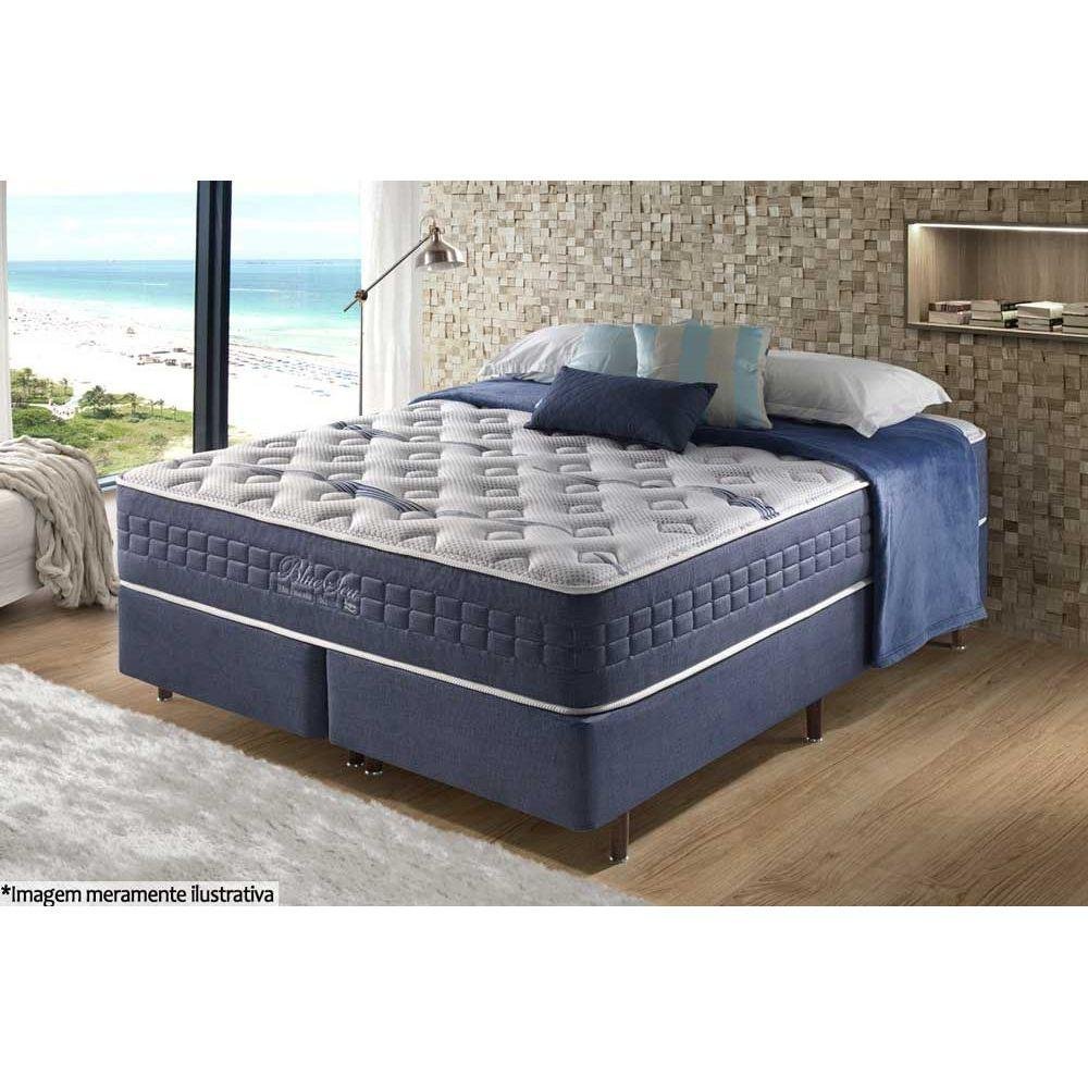 Colchão Casal Anjos Molas Ensacadas Visco Gel MasterPocket Blue Sea Pillow In (138x188x31) -  - 6