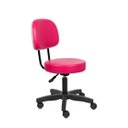 Ver imagem 1 de Cadeira Mocho Estética Dentista Tatuador Tatoo Rosa com Encosto