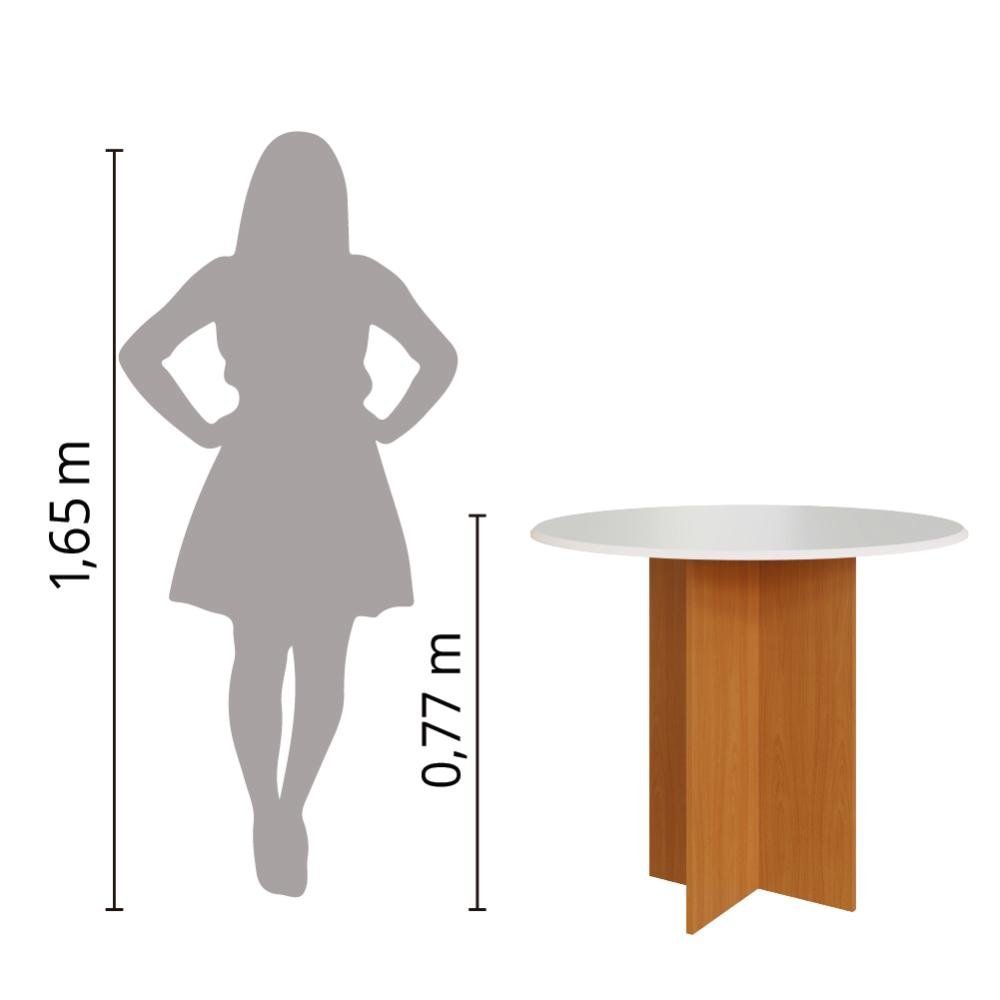 Conjunto De Mesa Redonda Sala De Jantar Alice Com Cadeiras M Off