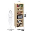 Ver imagem 4 de Paneleiro 100% MDF 4 Portas com Espaço para Micro-ondas 70cm Aura Luciane Móveis