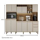Ver imagem 3 de Armário de Cozinha Ambiente Petra Cinamomo Off White - Valdemóveis