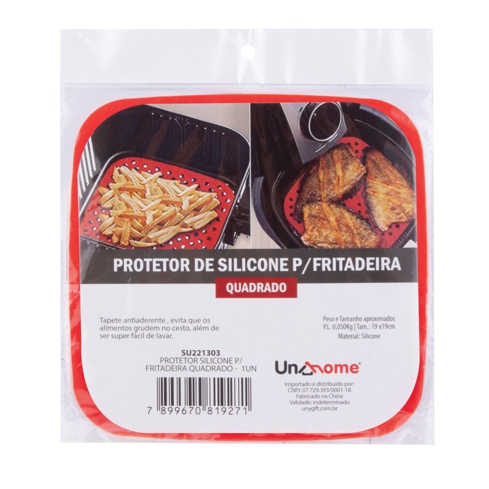 Protetor Silicone Air Fryer Fritadeira 19cm Quadrado - 4