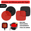 Ver imagem 3 de Protetor Silicone Air Fryer Fritadeira 19cm Quadrado