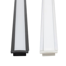 Kit 10 Perfil de Led Reforçado Embutir 24x7mm Barra 3m para Fita de Led Pasilux:preto - 2