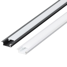 Kit 10 Perfil de Led Reforçado Embutir 24x7mm Barra 3m para Fita de Led Pasilux:preto - 4