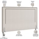 Ver imagem 5 de Cabeceira Cama Box Casal 140 cm P05 Berlim Linho Creme - Lyam Decor