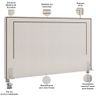 Cabeceira Cama Box Casal 140 Cm P05 Berlim Linho Creme - Lyam Decor - 4