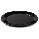 Ver imagem 2 de Conjunto 2 Pratos Ovais Vidro Preto 35cm Servir Mesa Posta Lehavi