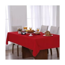 Toalha De Mesa Vermelha Natal Cozinha Buffet Lisa 4 Lugares - 1