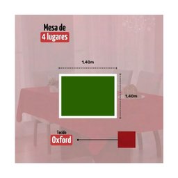 Toalha De Mesa Vermelha Natal Cozinha Buffet Lisa 4 Lugares - 2