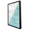 Ver imagem 2 de Quadro Decorativo Caixa Geométrico Mármore Azul e Branco Tacolado Moldura Caixa Alta 4,5cm Madeira C