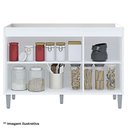 Ver imagem 3 de Balcão de Pia Manu 120cm Amêndoa Branco - Ajl
