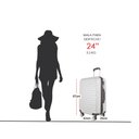 Ver imagem 5 de Mala de Viagem Média 23kg Despachada Expansiva Rígida Rodas Duplas 360º Cadeado Tsa Gladiador C1m: V