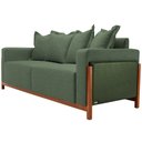 Ver imagem 4 de Sofá 03 Lugares para Sala de Estar 178 cm Khali B04 Linho Verde Couríssimo Verde - Lyam Lyam Decor
