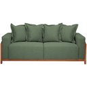 Ver imagem 3 de Sofá 03 Lugares para Sala de Estar 178 cm Khali B04 Linho Verde Couríssimo Verde - Lyam Lyam Decor