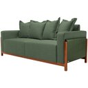 Ver imagem 1 de Sofá 03 Lugares para Sala de Estar 178 Cm Khali B04 Linho Verde Couríssimo Verde - Lyam Lyam Decor