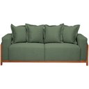 Ver imagem 3 de Sofá 03 Lugares para Sala de Estar 178 Cm Khali B04 Linho Verde Couríssimo Verde - Lyam Lyam Decor