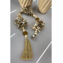 Ver imagem 2 de Colar de Mesa Conchas Detalhe em Madeira e Tassel Decorativo