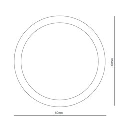 Plafon Led Sobrepor Branco 48w Ø60cm Yamamura - 3