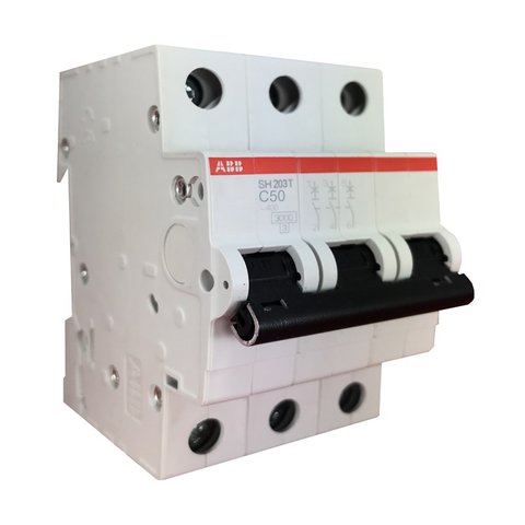 Mini Disjuntor | Tripolar 50a | Sh203 T-c50 | Abb