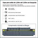 Ver imagem 3 de Protetor pra Sofá de 2 Lugares Retrátil e Reclinável em Gorgurão até 1,95m:Cinza