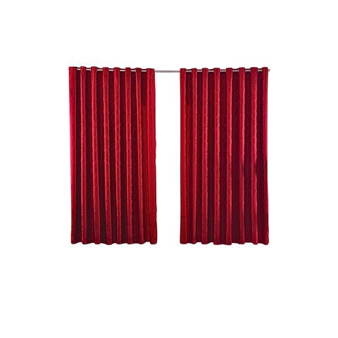 Cortina Jacquard Luxo em Tecido Semi Blackout Sala 4,00x2,80:bordo