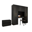 Ver imagem 2 de Guarda Roupa Casal 6 Portas 2 Gavetas Porto Preto com Escrivaninha