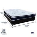 Ver imagem 3 de Cama Box e Colchão Orthosono D33 com Pillow Top Casal Anjos: Preto